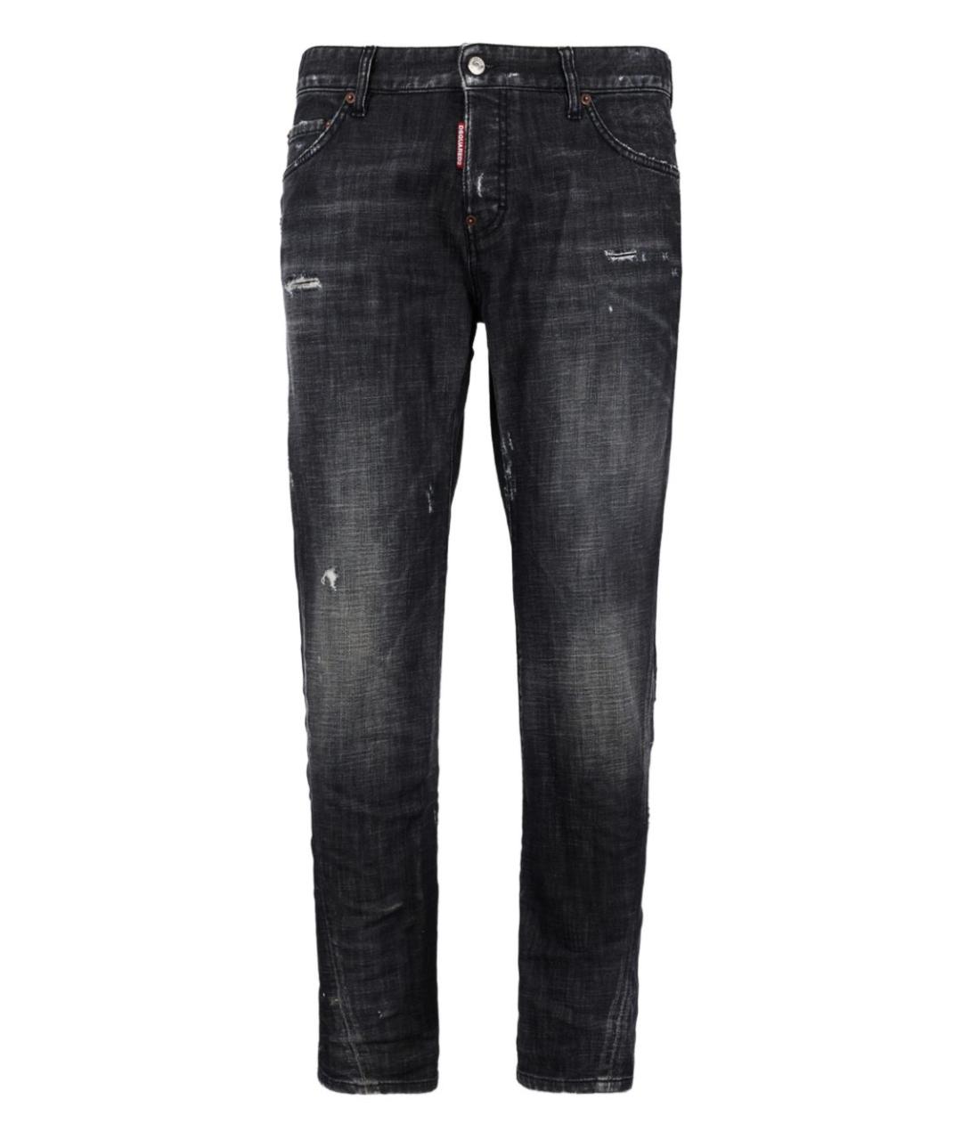 DSQUARED2 Черные хлопковые джинсы скинни, фото 1