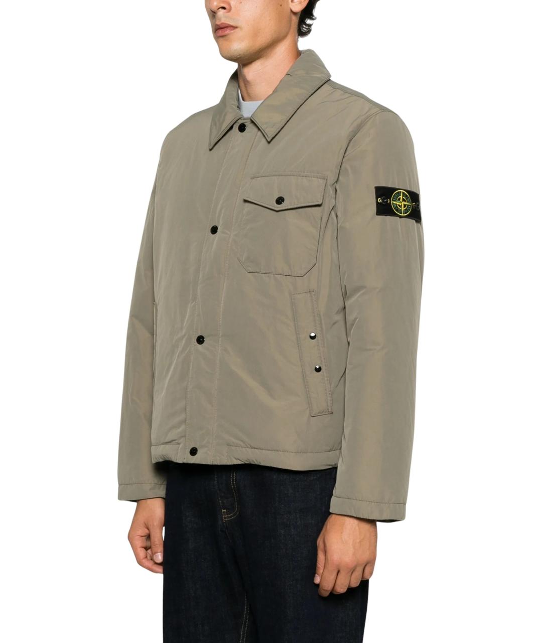 STONE ISLAND Зеленая полиэстеровая куртка, фото 2
