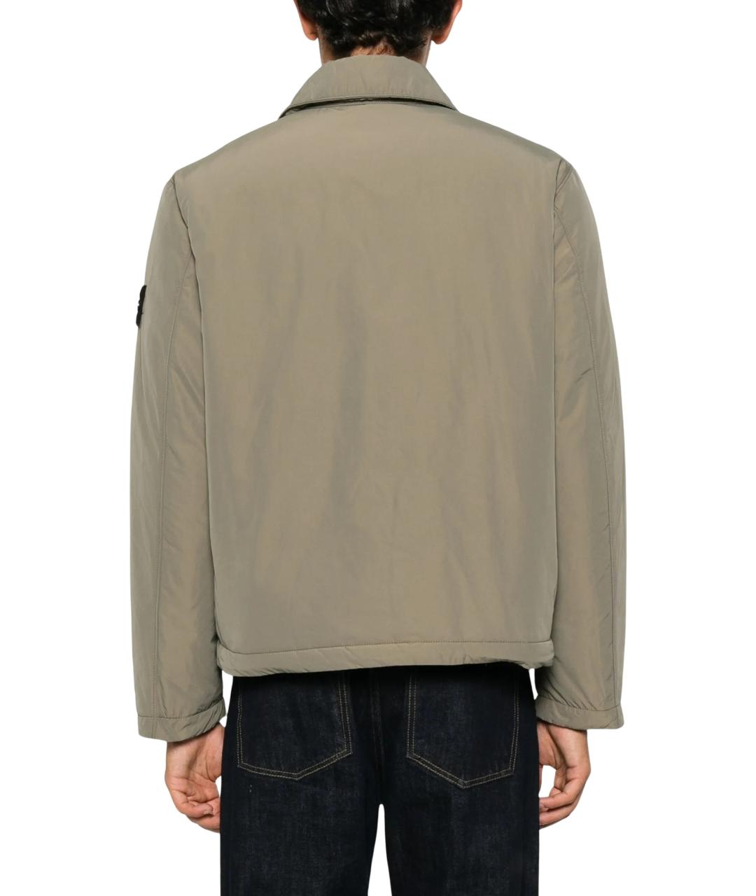 STONE ISLAND Зеленая полиэстеровая куртка, фото 3