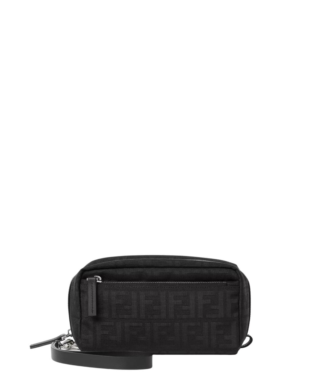 FENDI Черная тканевая косметичка, фото 1