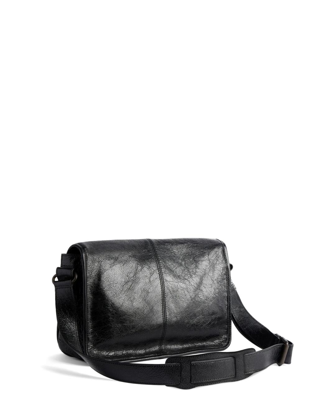 BALENCIAGA Черная кожаная сумка на плечо, фото 3
