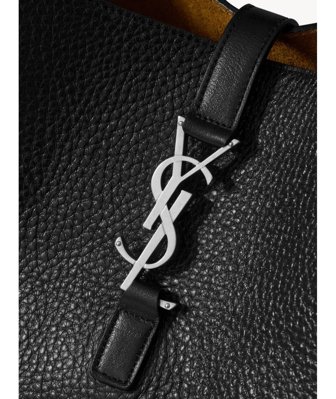 SAINT LAURENT Черная кожаная сумка на плечо, фото 5