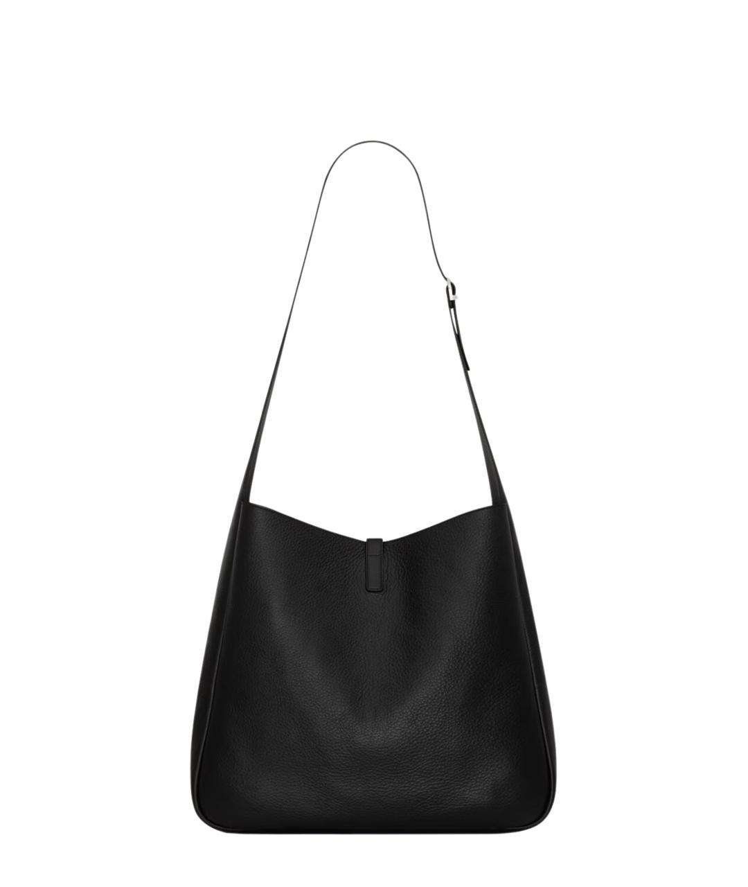 SAINT LAURENT Черная кожаная сумка на плечо, фото 3