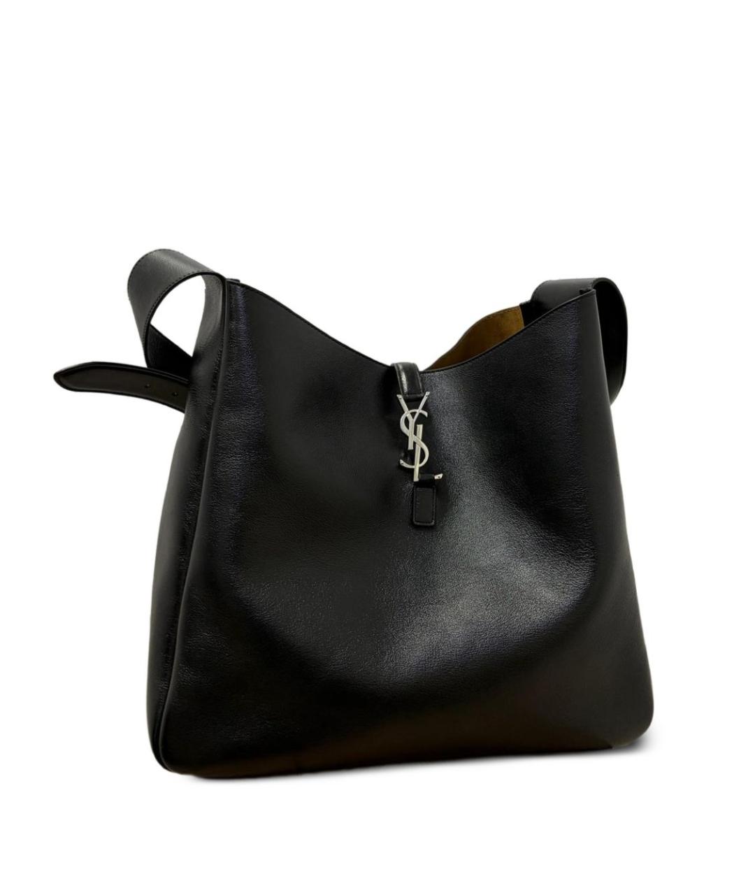 SAINT LAURENT Черная кожаная сумка на плечо, фото 6