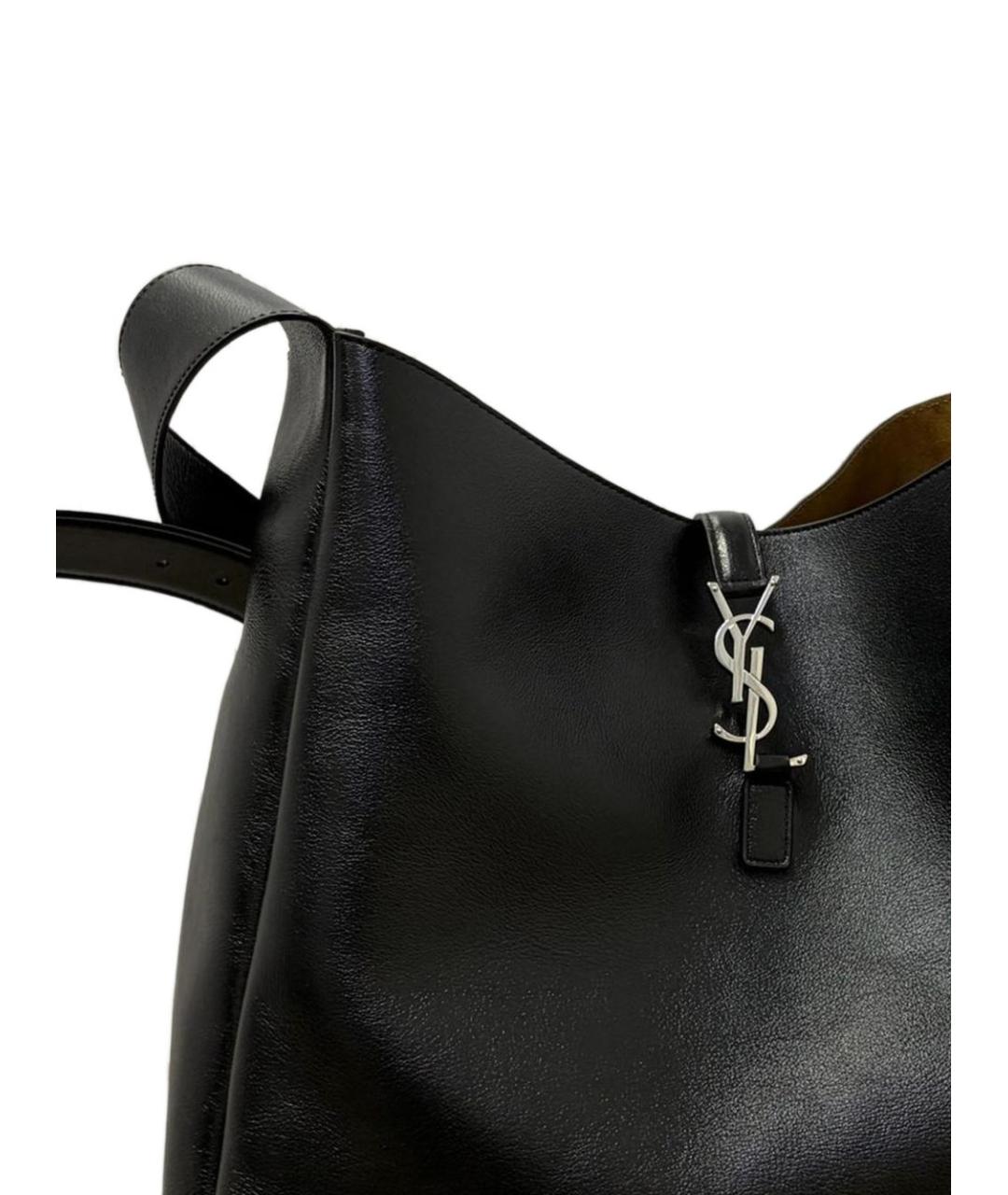 SAINT LAURENT Черная кожаная сумка на плечо, фото 7