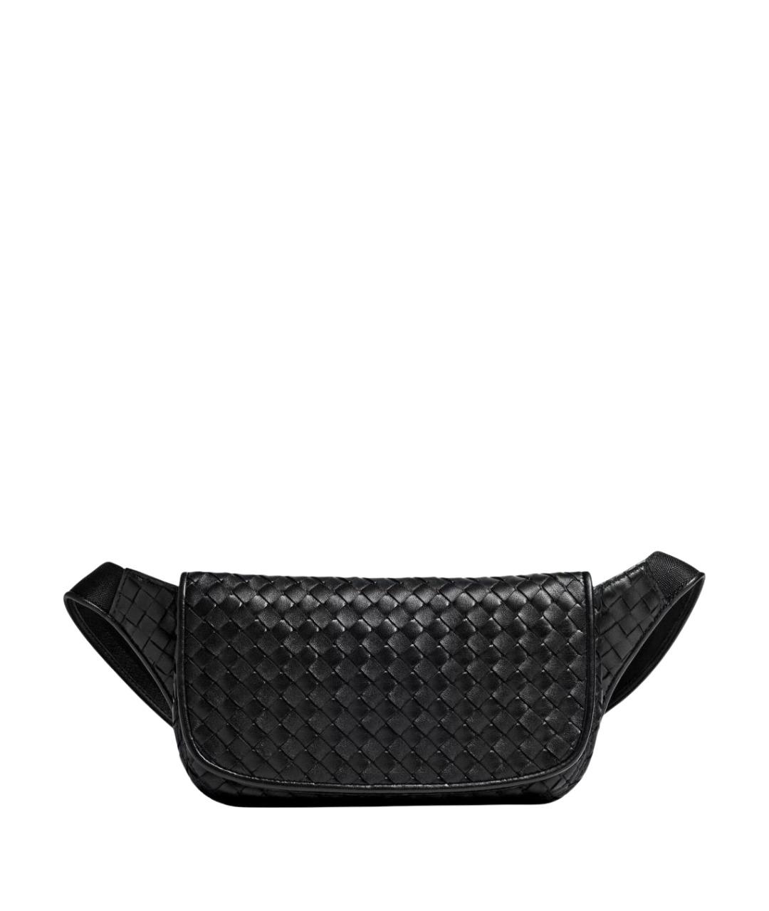 BOTTEGA VENETA Черная кожаная сумка на плечо, фото 1