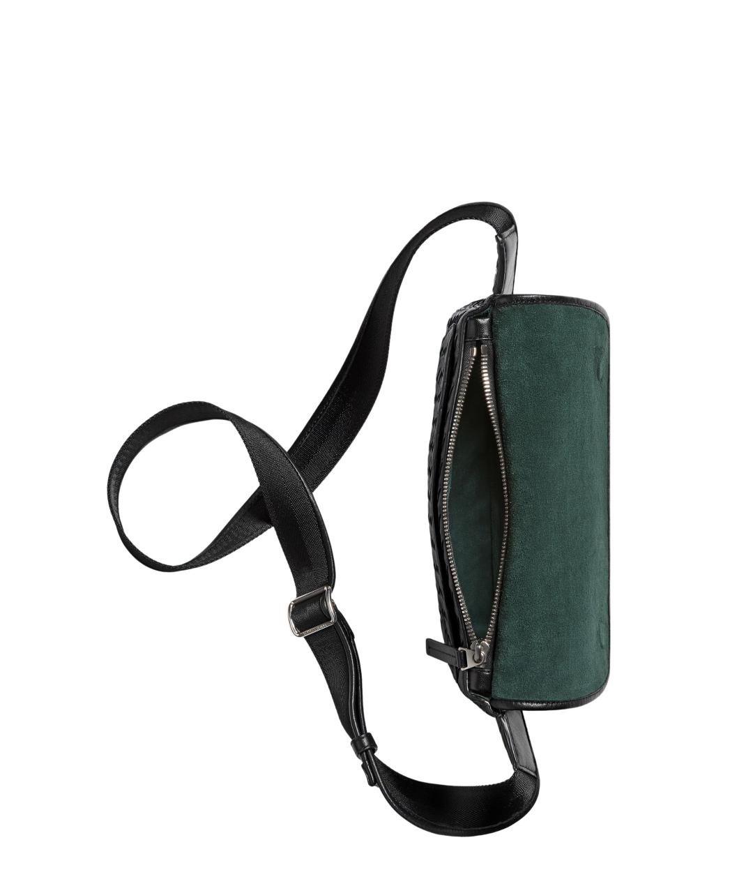 BOTTEGA VENETA Черная кожаная сумка на плечо, фото 3