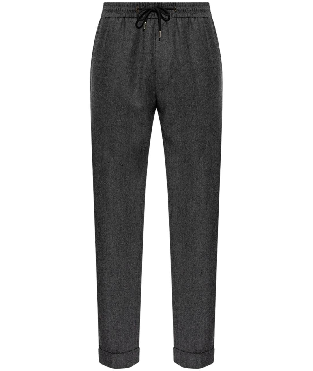 PAUL SMITH Серые шерстяные повседневные брюки, фото 1