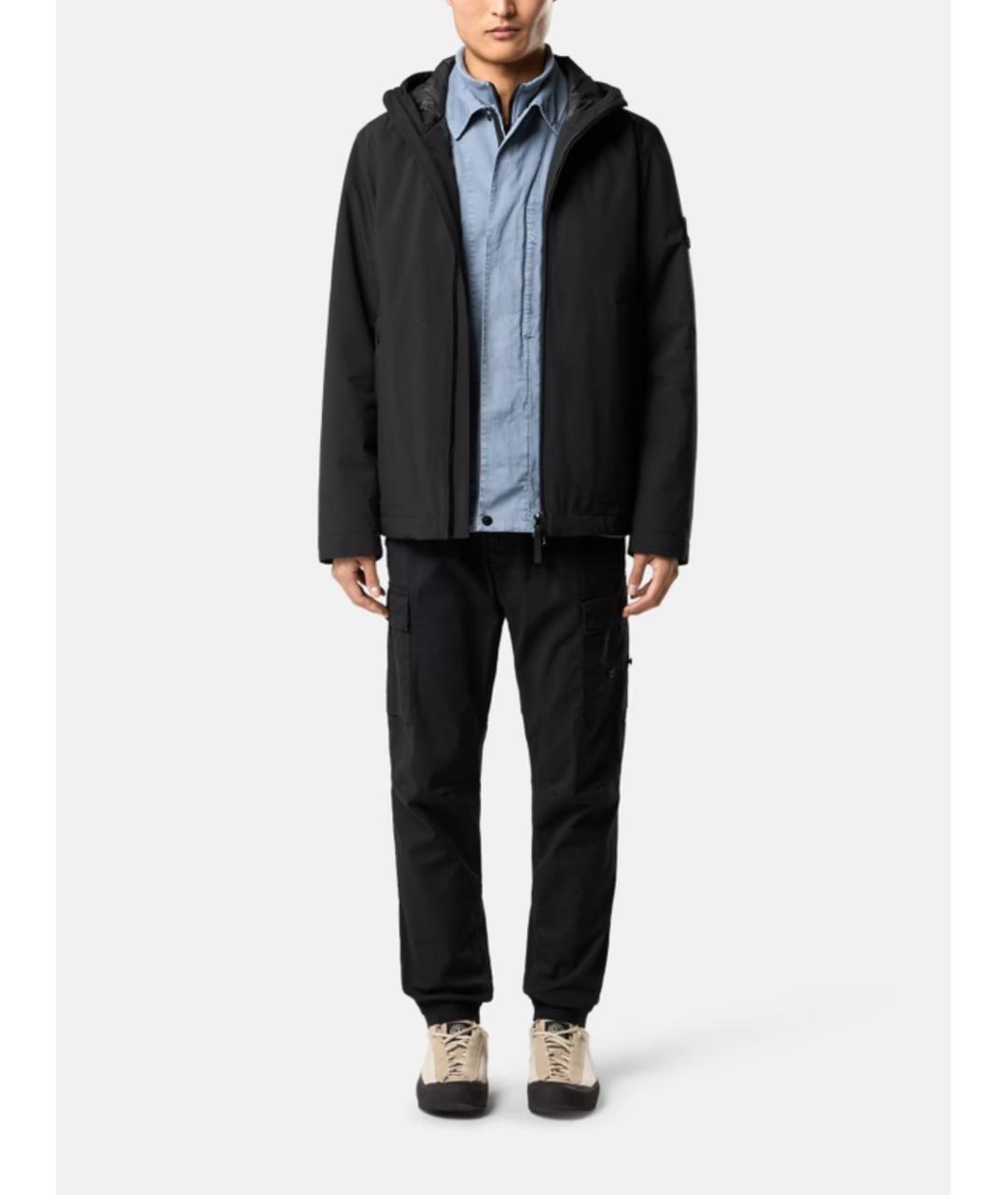 STONE ISLAND Черная полиэстеровая куртка, фото 2