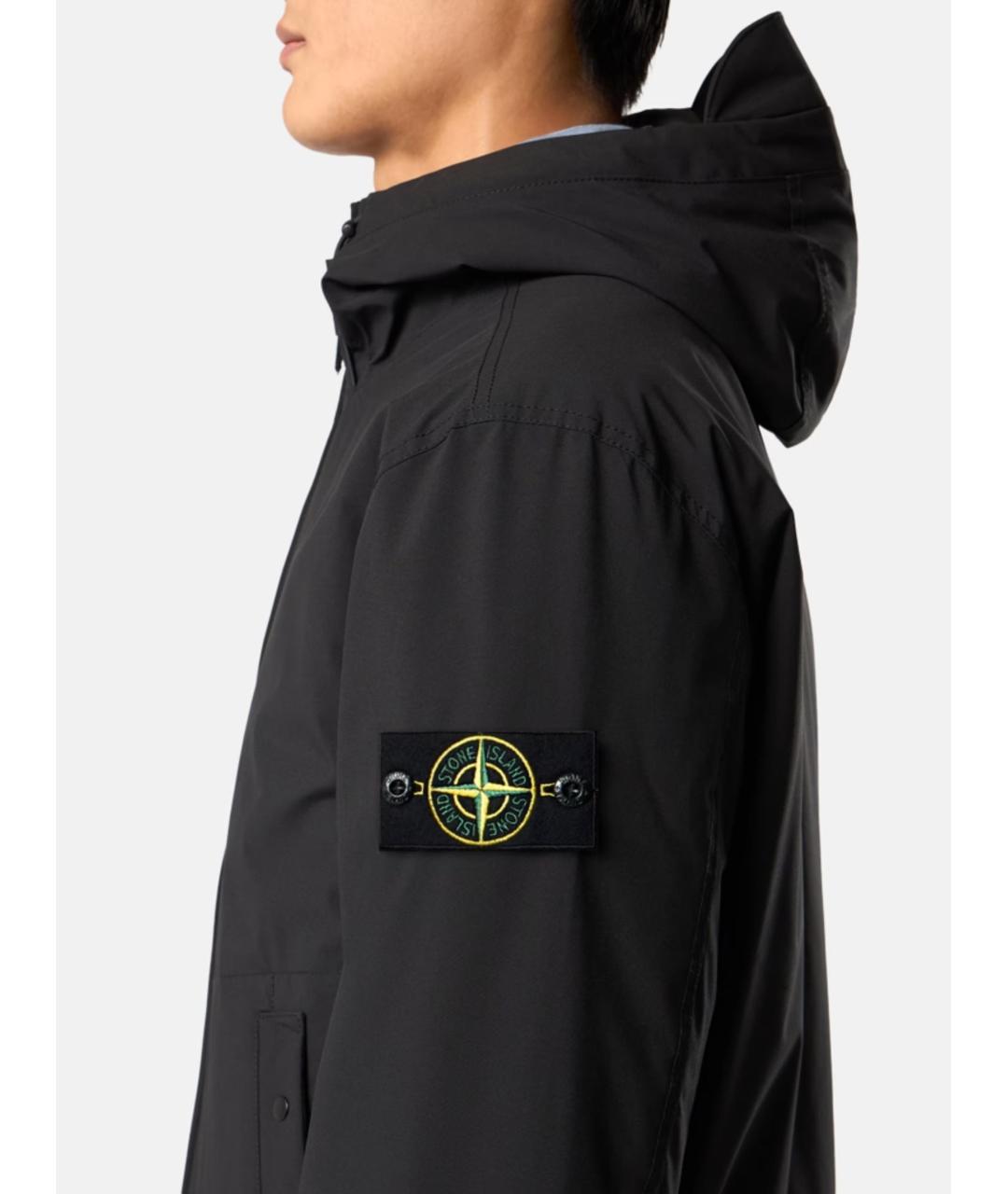 STONE ISLAND Черная полиэстеровая куртка, фото 5