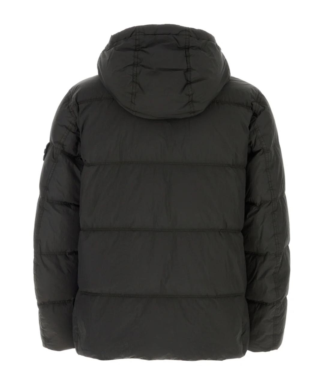 STONE ISLAND Антрацитовый полиамидовый пуховик, фото 2