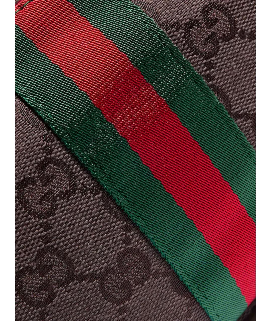 GUCCI Коричневая сумка на плечо из канвы, фото 5