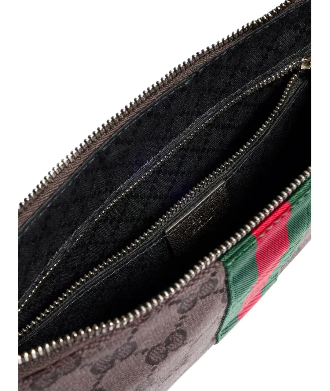 GUCCI Коричневая сумка на плечо из канвы, фото 4