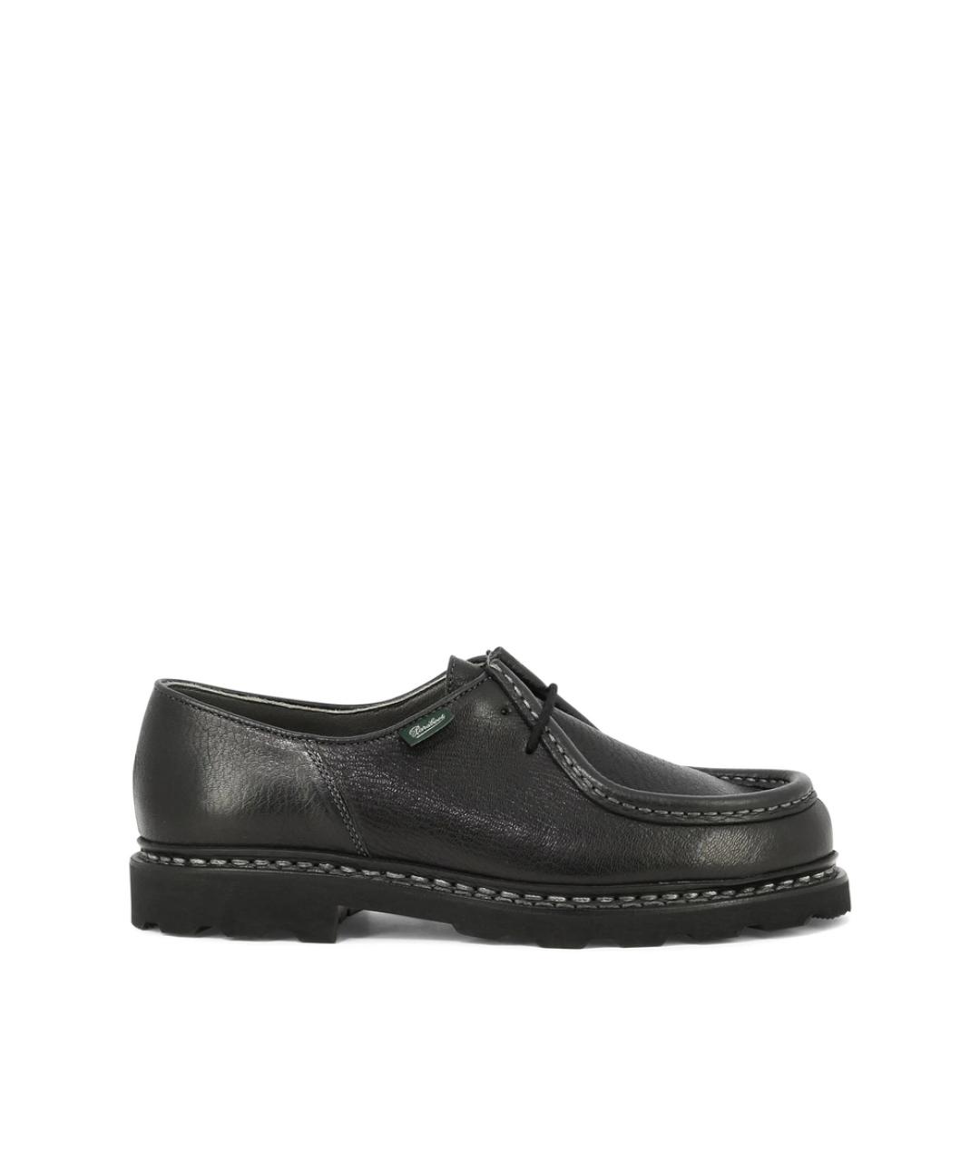 PARABOOT Черные кожаные низкие ботинки, фото 1