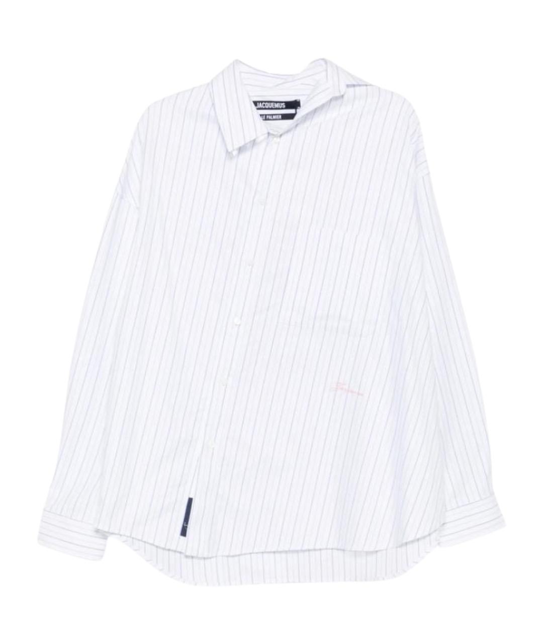 JACQUEMUS Белая хлопковая классическая рубашка, фото 1