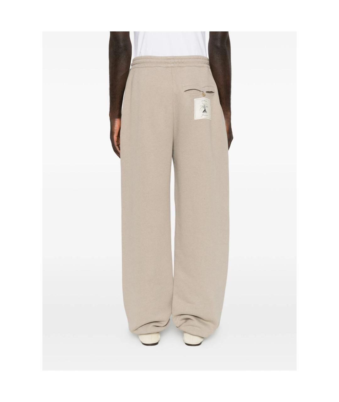 JACQUEMUS Бежевые хлопковые повседневные брюки, фото 2