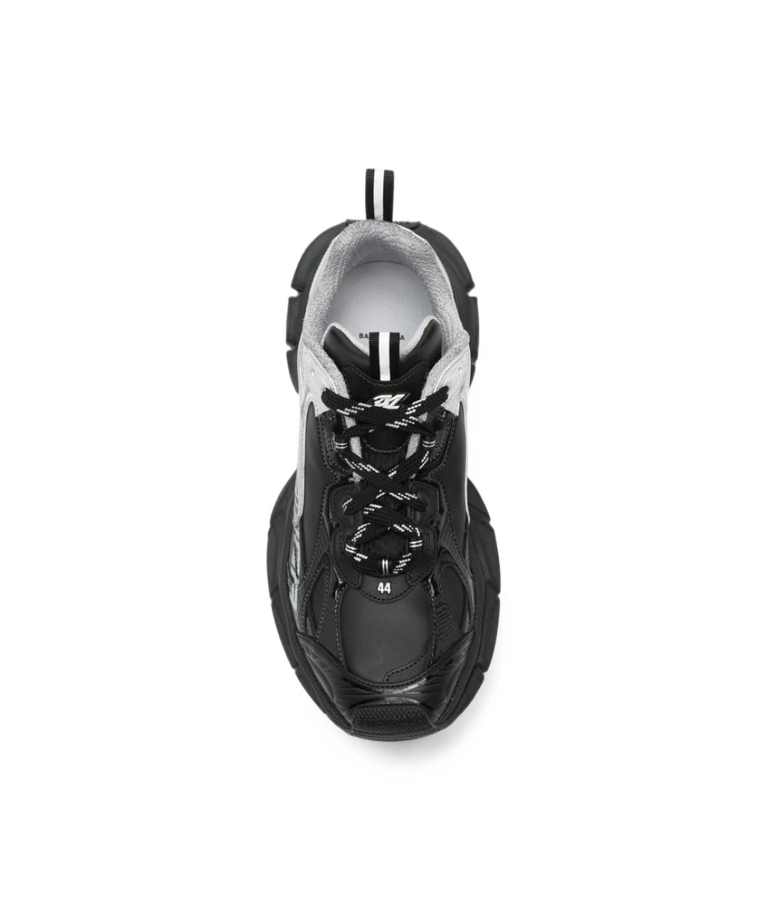 BALENCIAGA Черные кожаные низкие кроссовки / кеды, фото 3