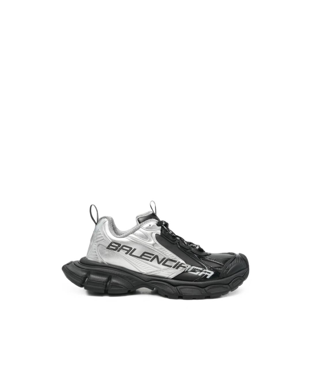 BALENCIAGA Черные кожаные низкие кроссовки / кеды, фото 1