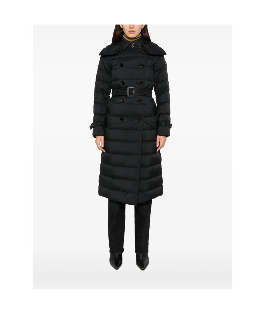BURBERRY Черный полиэстеровый пуховик, фото 4
