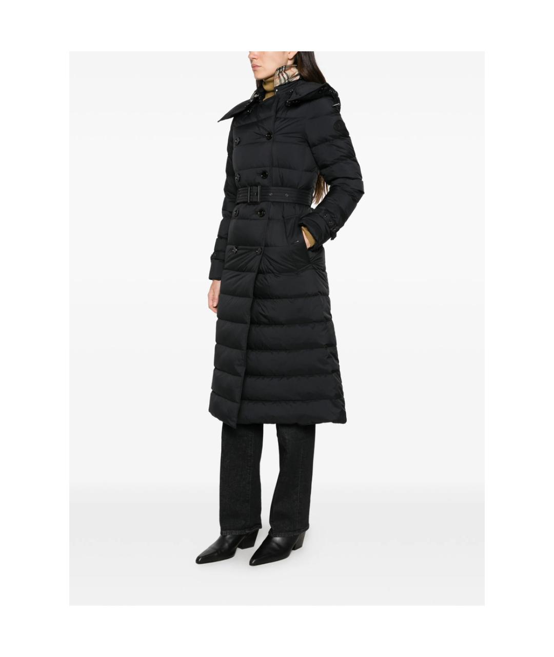 BURBERRY Черный полиэстеровый пуховик, фото 3