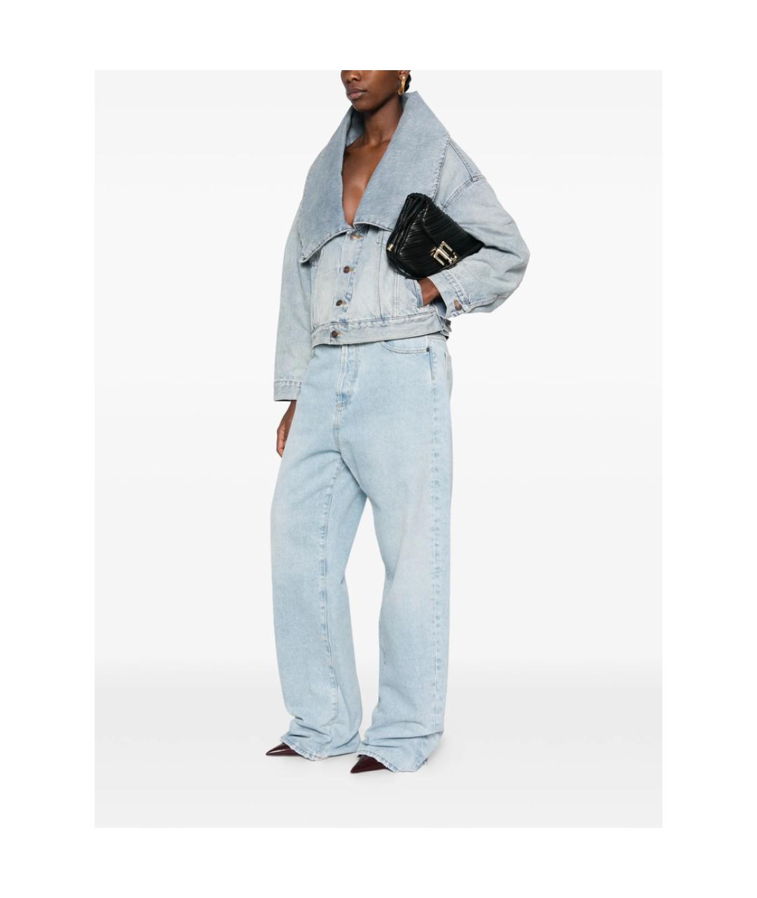 BALENCIAGA Голубая хлопковая куртка, фото 4