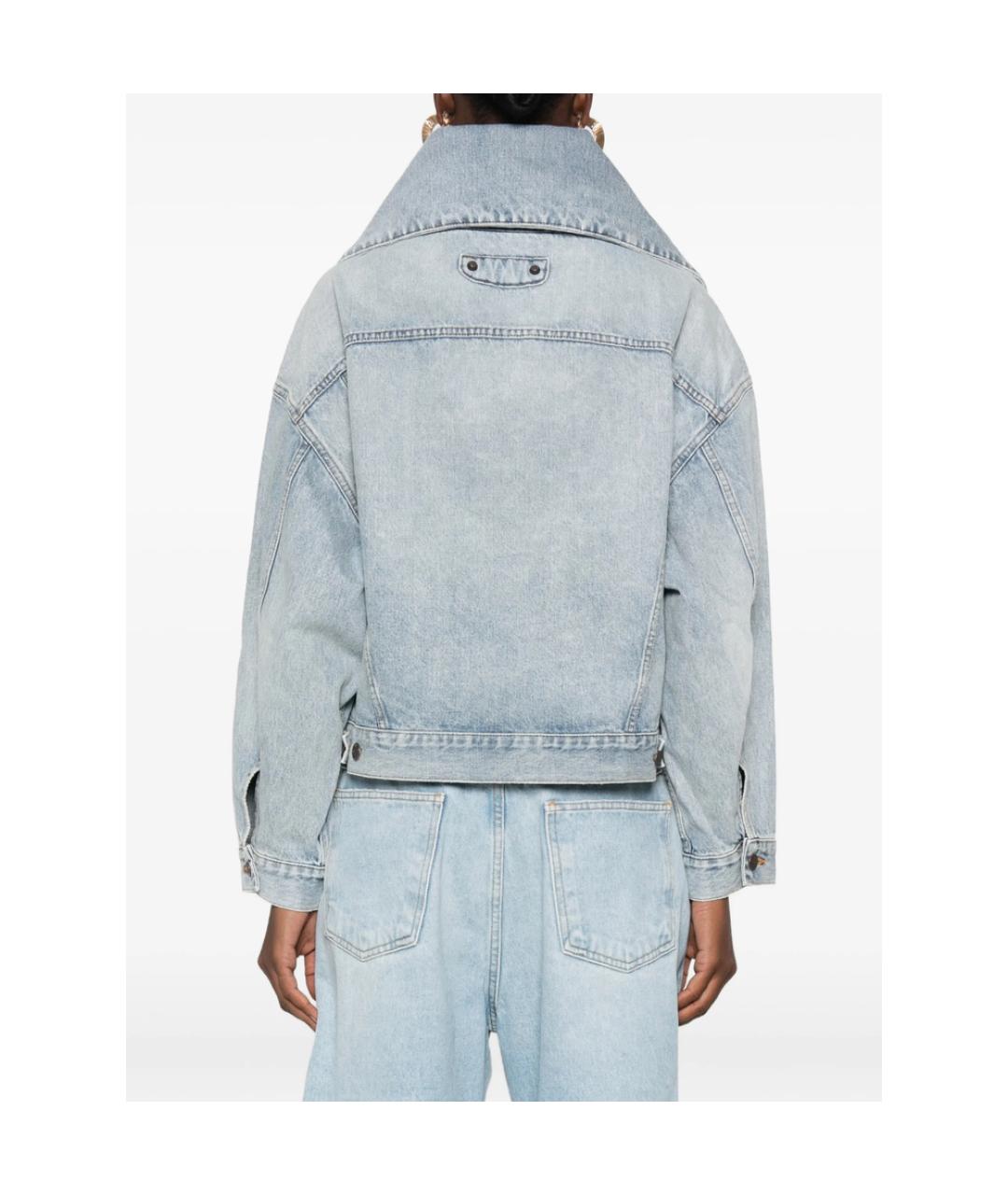 BALENCIAGA Голубая хлопковая куртка, фото 2