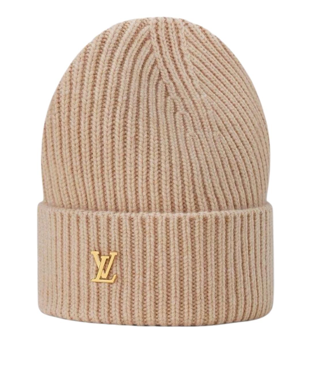 LOUIS VUITTON Бежевая кашемировая шапка, фото 1