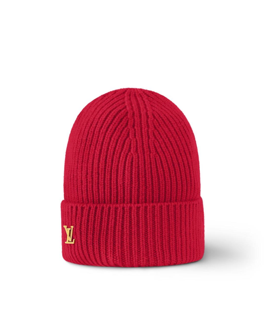 LOUIS VUITTON Красная кашемировая шапка, фото 4