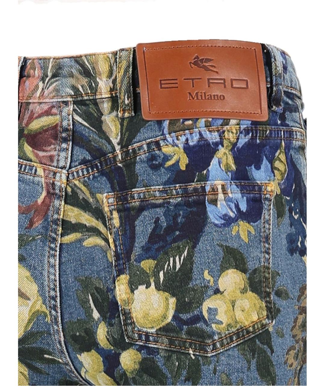 ETRO Мульти хлопко-эластановые джинсы клеш, фото 3