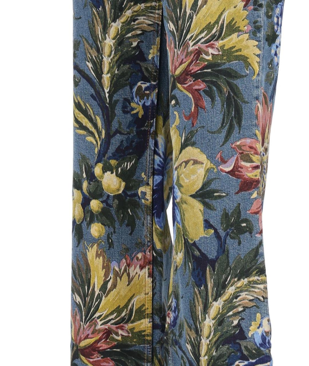 ETRO Мульти хлопко-эластановые джинсы клеш, фото 4