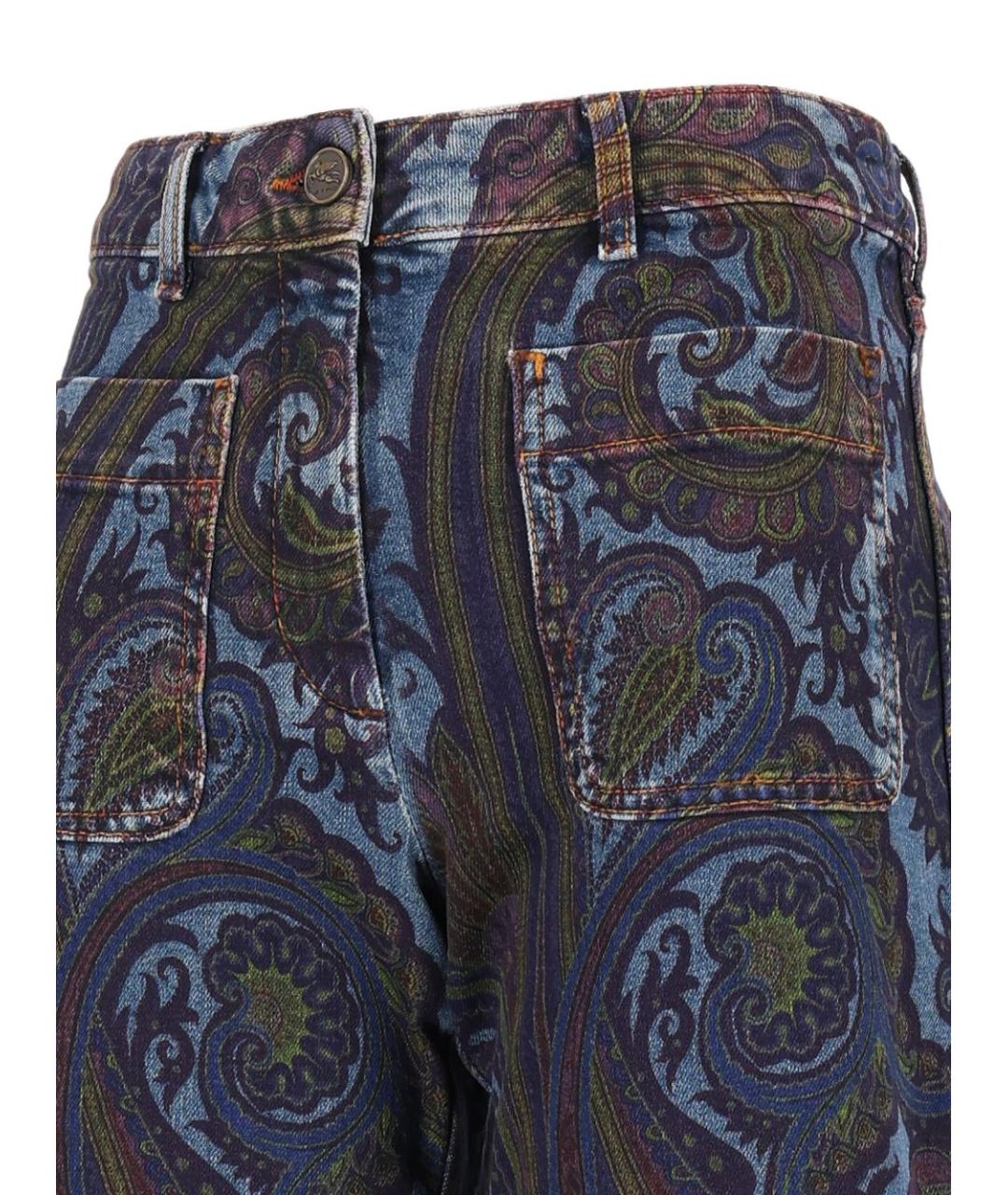ETRO Мульти хлопко-эластановые джинсы клеш, фото 3