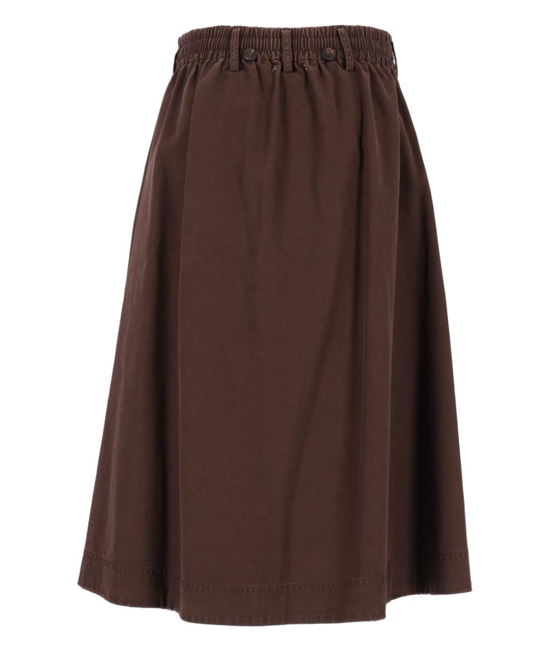 GOLDEN GOOSE Коричневая полиэстеровая юбка миди, фото 2