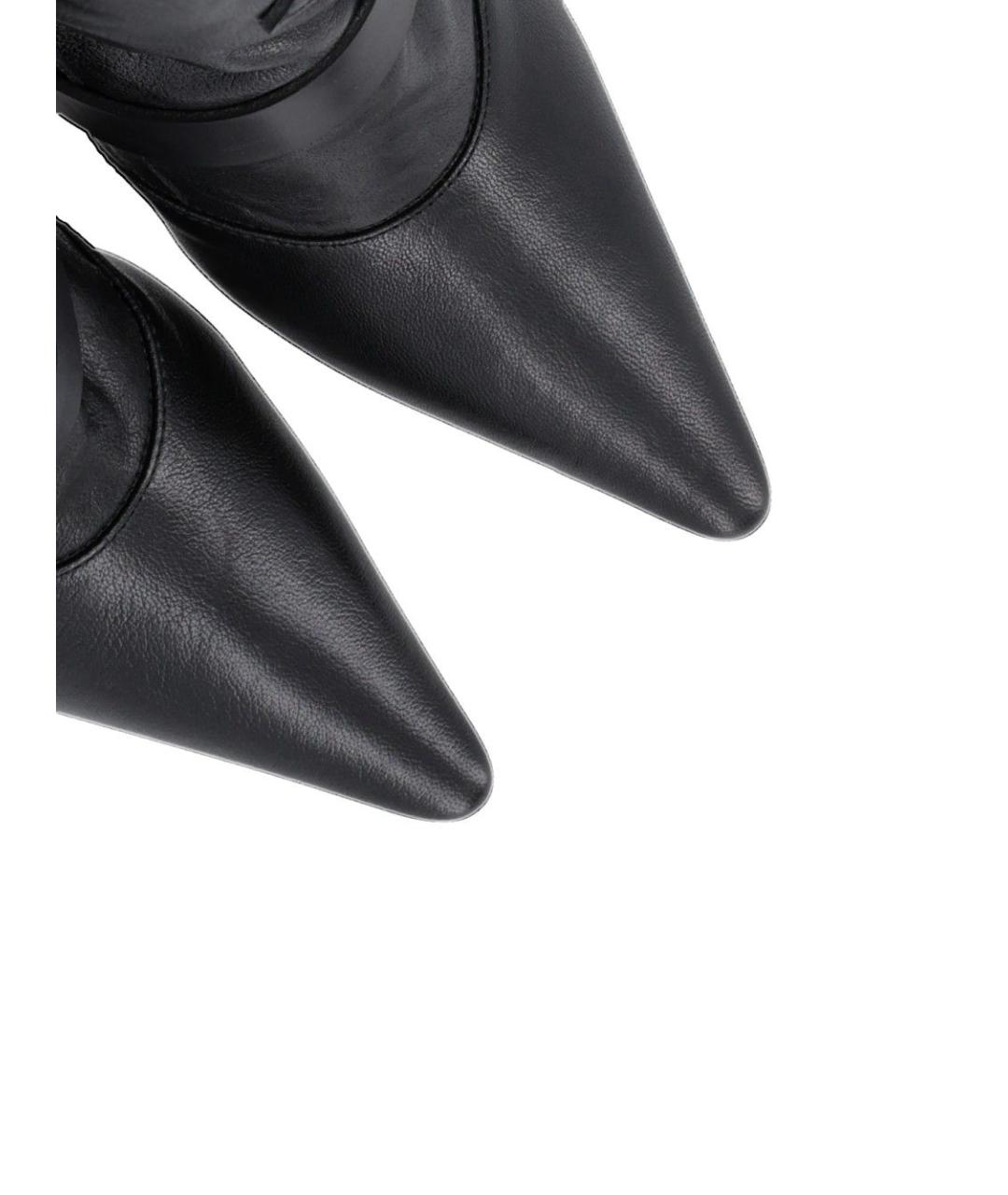VIVIENNE WESTWOOD Черные кожаные сапоги, фото 4