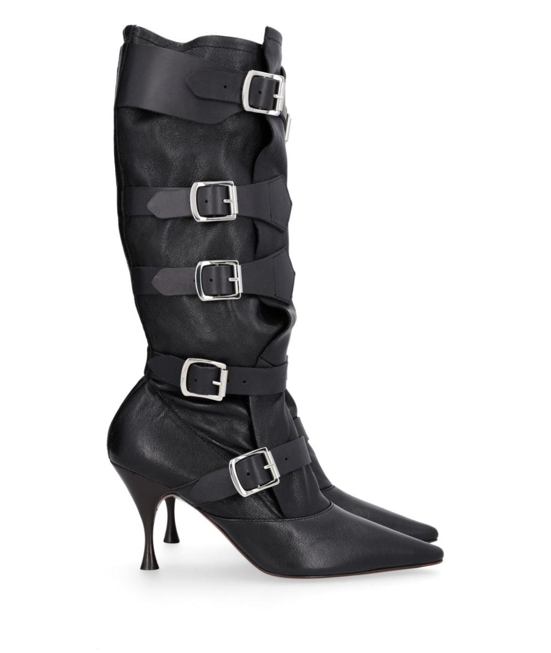 VIVIENNE WESTWOOD Черные кожаные сапоги, фото 1