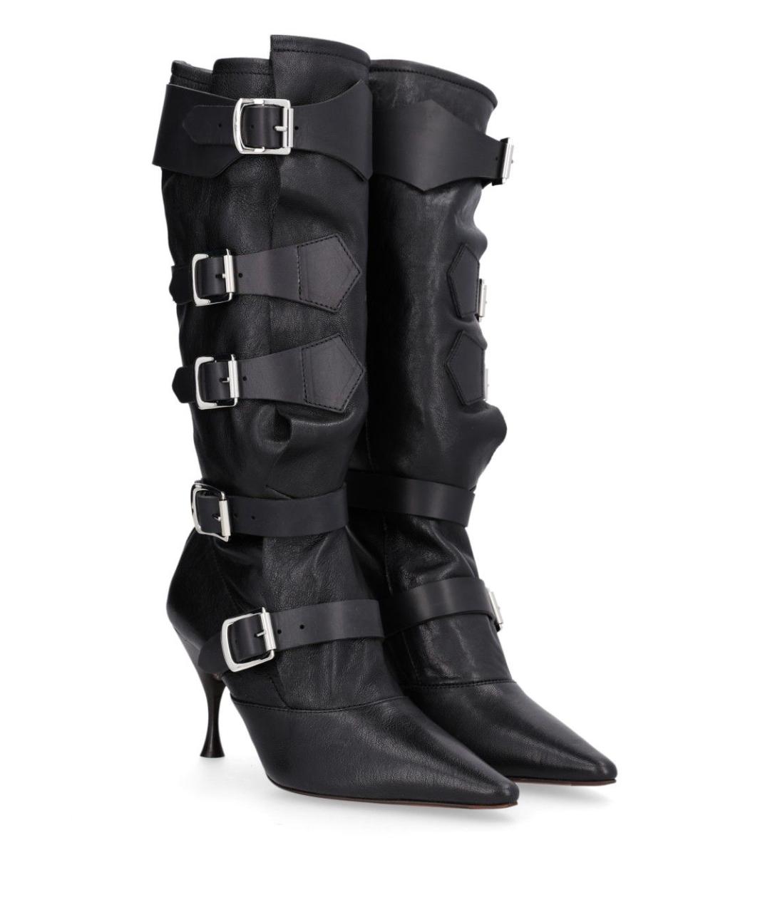 VIVIENNE WESTWOOD Черные кожаные сапоги, фото 2