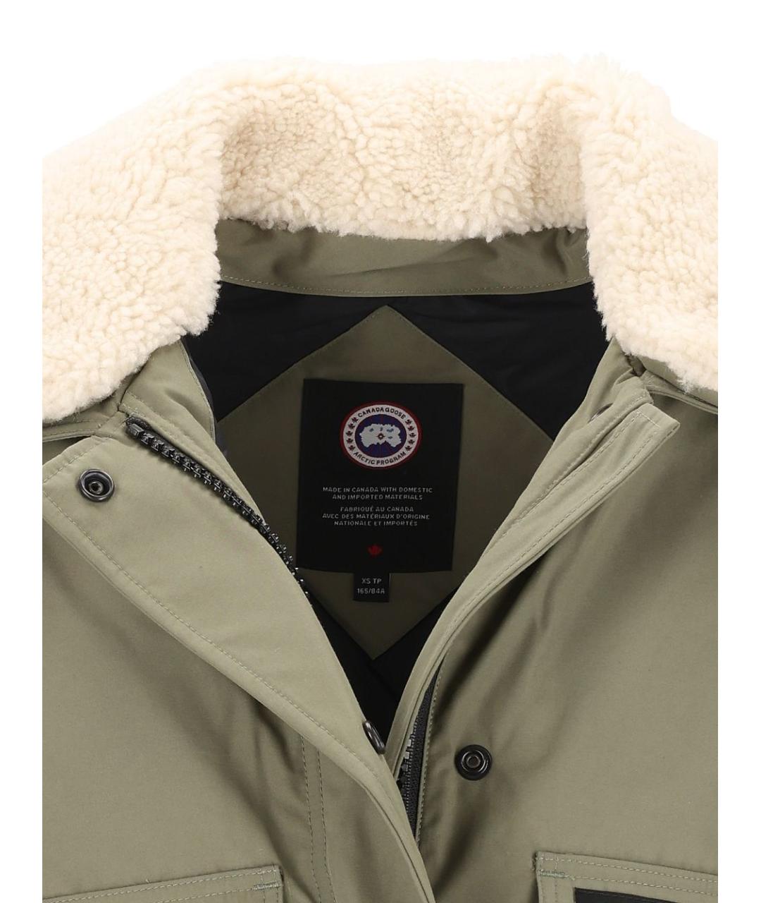 CANADA GOOSE Зеленая полиэстеровая куртка, фото 3