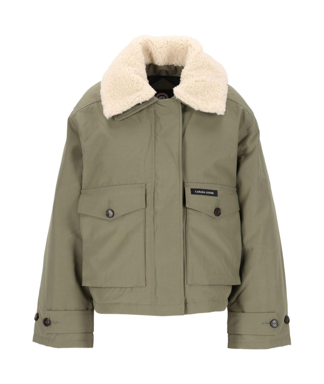 CANADA GOOSE Зеленая полиэстеровая куртка, фото 1
