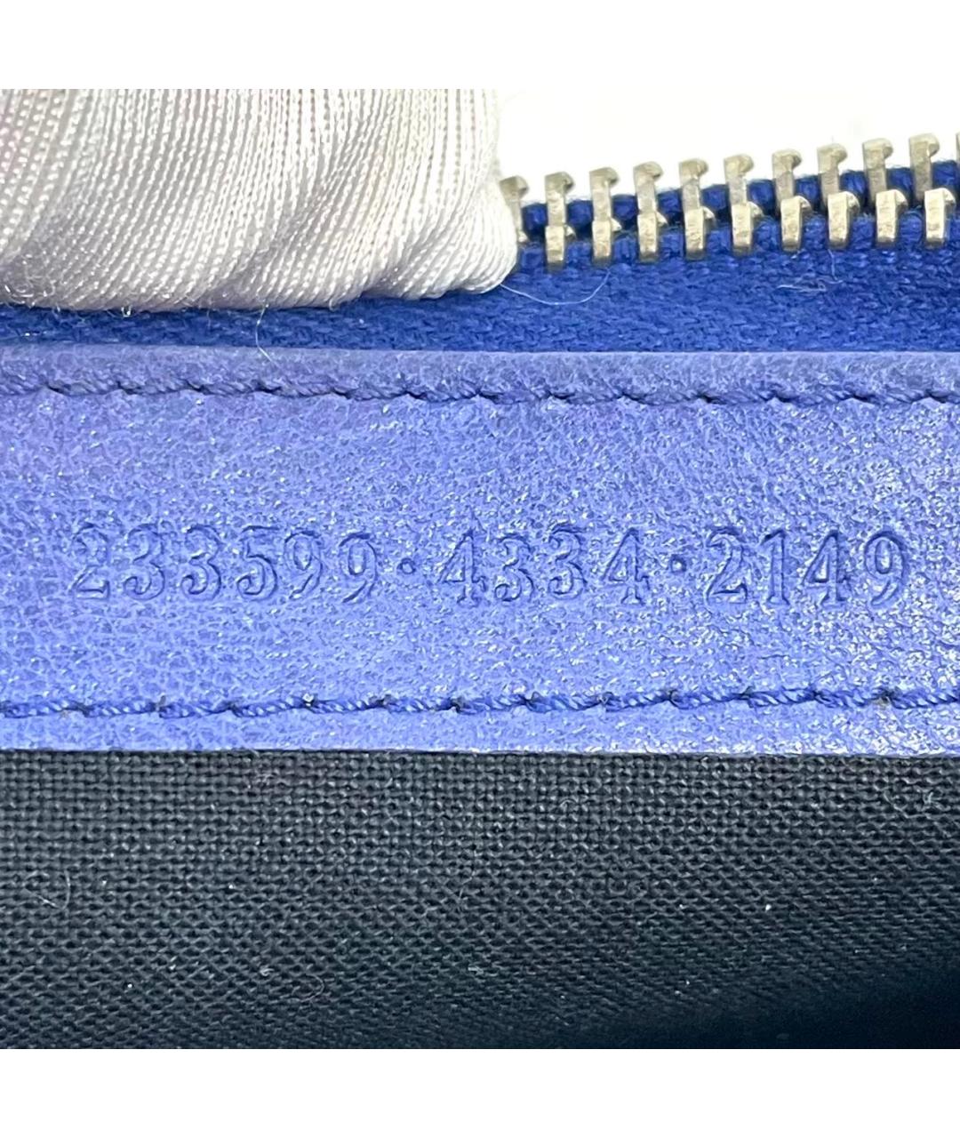 BALENCIAGA Синий кожаный кошелек, фото 4
