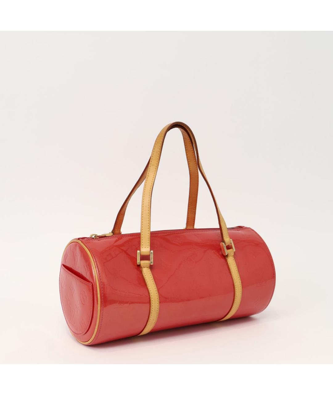 LOUIS VUITTON Коралловая сумка с короткими ручками из лакированной кожи, фото 2
