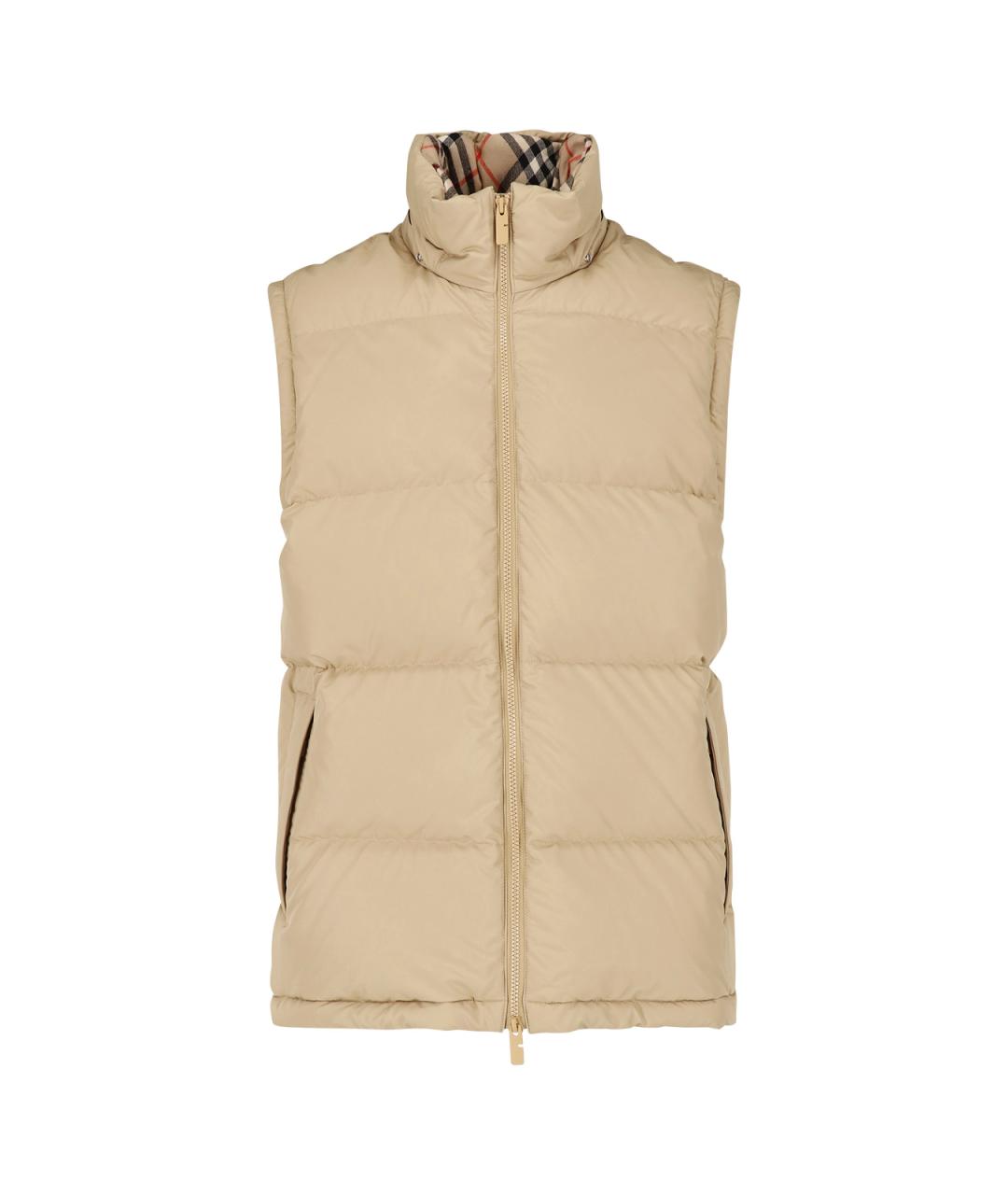 BURBERRY Бежевый полиэстеровый пуховик, фото 6