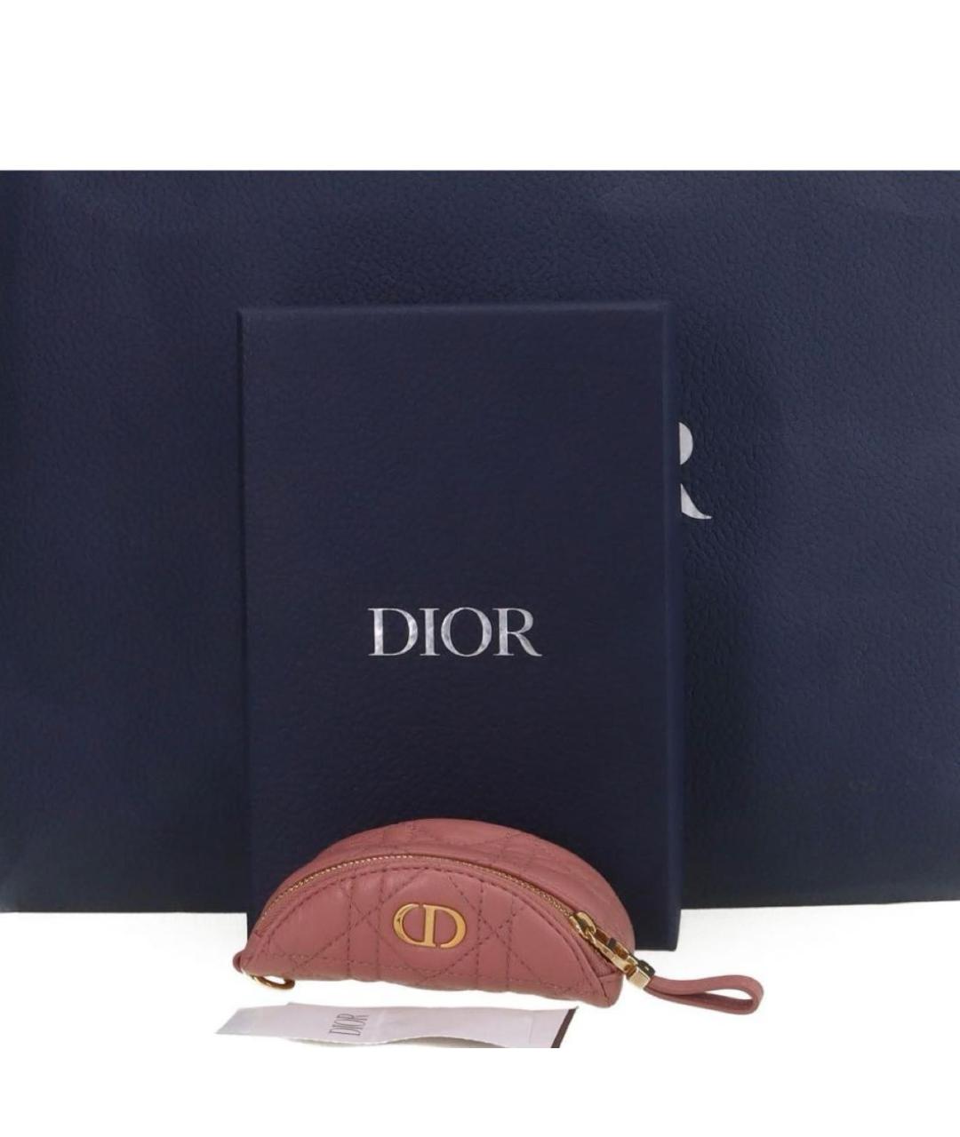 CHRISTIAN DIOR Бежевый кожаный кошелек, фото 7