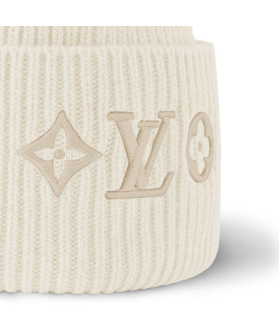LOUIS VUITTON Белая шерстяная шапка, фото 3