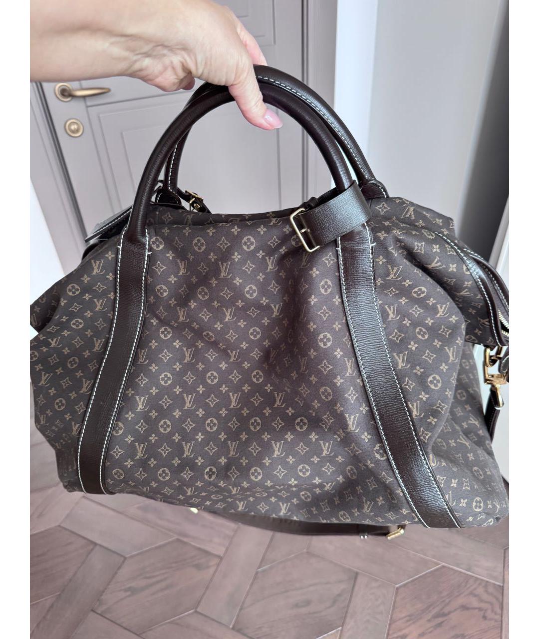 LOUIS VUITTON Коричневая деним дорожная/спортивная сумка, фото 6