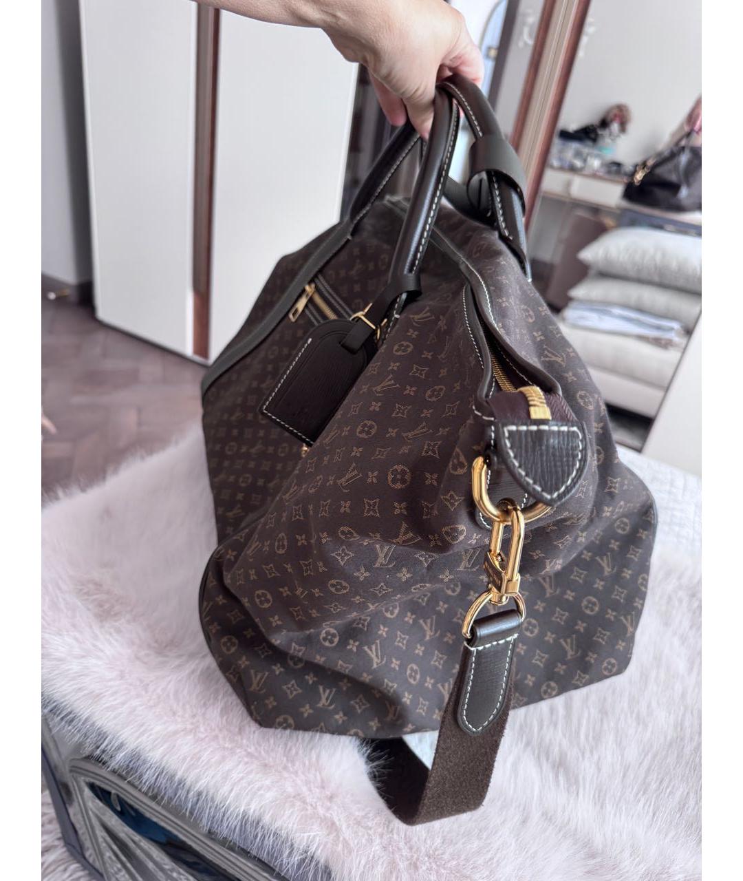 LOUIS VUITTON Коричневая деним дорожная/спортивная сумка, фото 8