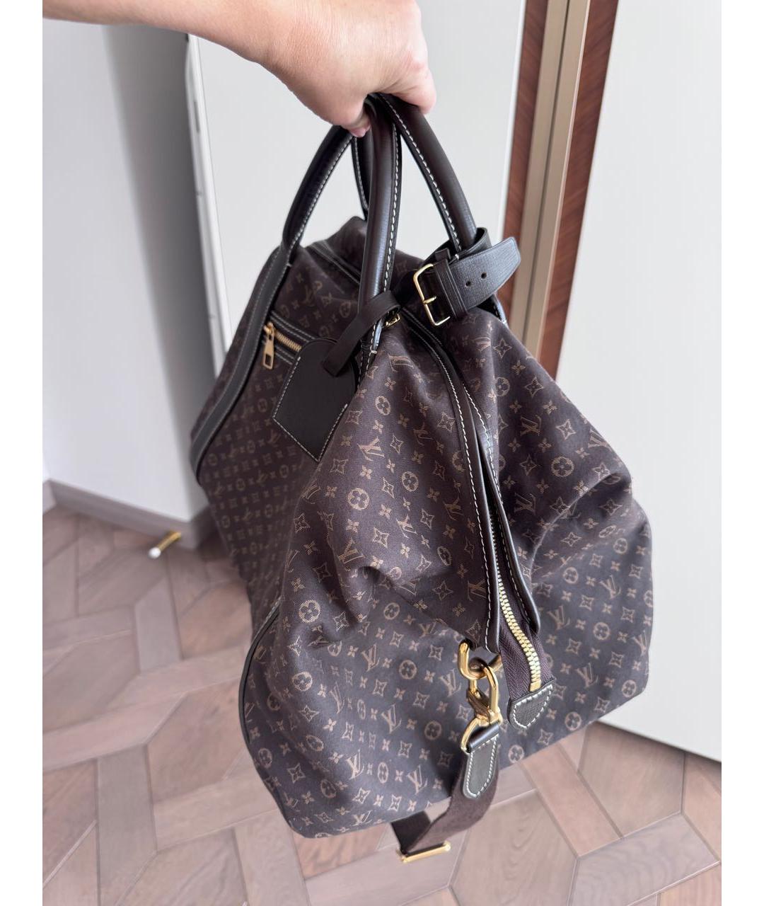 LOUIS VUITTON Коричневая деним дорожная/спортивная сумка, фото 2
