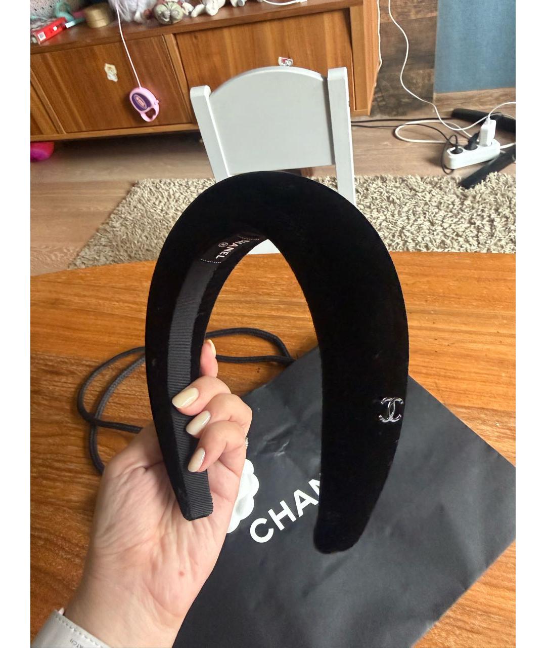 CHANEL Черный ободок, фото 2