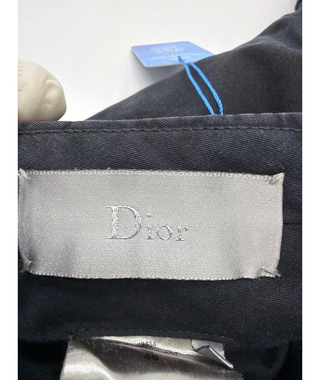 CHRISTIAN DIOR Черные хлопковые прямые джинсы, фото 3