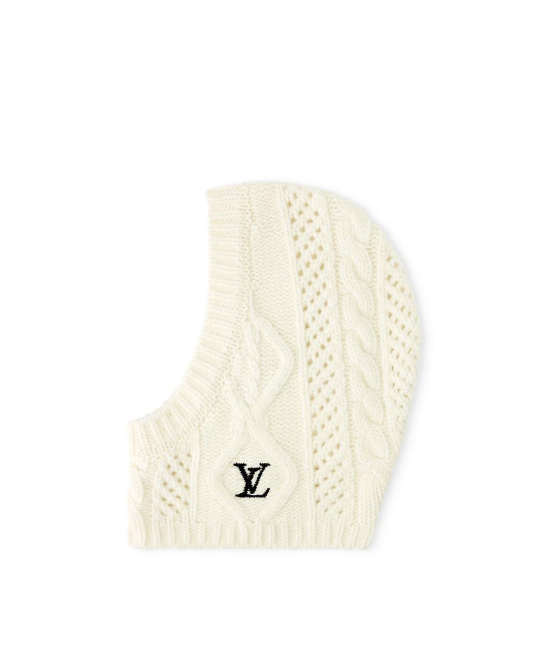 LOUIS VUITTON Бежевый шерстяной капюшон, фото 4