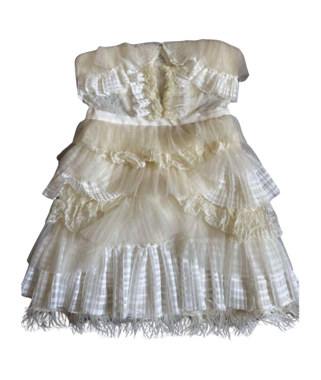 BCBG MAXAZRIA Бежевое вечернее платье, фото 1
