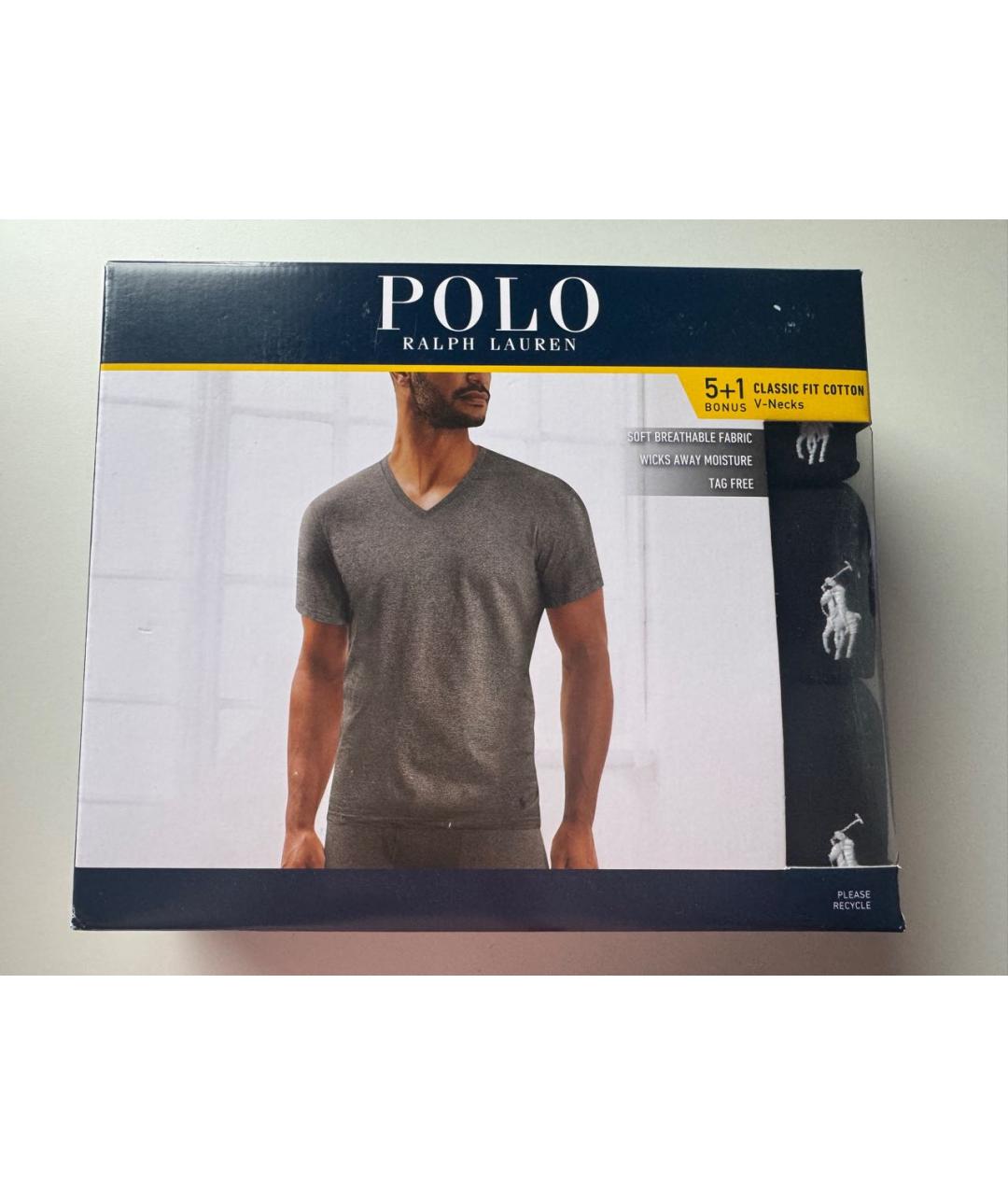 POLO RALPH LAUREN Черная хлопковая футболка, фото 3